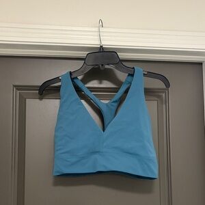 Athleta racer back teal sport bra L